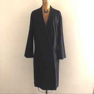 F COLLECTION] Black Wool Jumpsuit Tuxedo Suit Dress